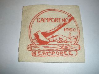 1950 Felt San Fernando Valley Council Camporeno Camporee Patch