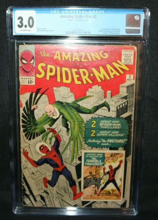 Spider - Man 2 - 1st Appearance Of The Vulture - Cgc Grade 3.  0 - 1963