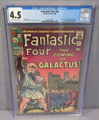 Fantastic Four 48 (silver Surfer,  Galactus 1st App) Cgc 4.  5 Vg,  Marvel 1966