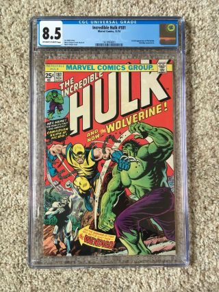 Incredible Hulk 181 Cgc 8.  5 (1974) - 1st Full Appearance Of Wolverine; Ow - W
