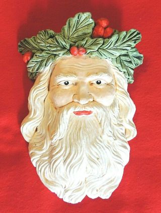" Old World St.  Nick " Christmas Wall Decor Ceramic House Of Lords Santa Claus