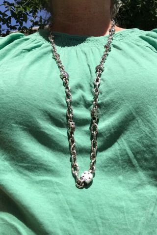 John Hardy Vintage/classic.  925 Silver Kali Necklace,  36 1/2” Long