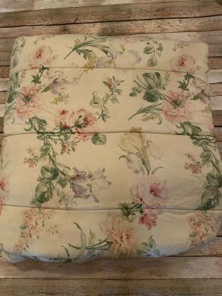 Ralph Lauren Therese Vintage King Size Pink Roses Comforter Bedding