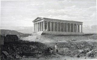 Greece,  Athens Temple Of Hephaestus Hephaisteion Old 1826 Art Print Engraving