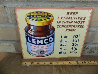 Vintage Lemco Oxo Bottle Grocery Advertising Sign