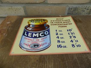 Vintage Lemco Oxo Bottle Grocery Advertising Sign 3