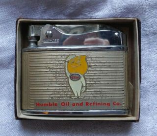 Vintage Esso Humble Oil And Refining Co.  Cigarette Lighter 1959? Mr.  Drip