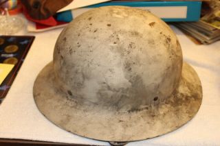 Vintage Ww2 Metal Civil Defense Helmet Civilian Use U.  S.  Government Issue
