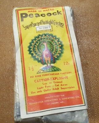 Peacock Brand Firecracker Label 1 1/2,  12 