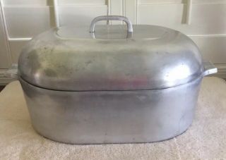 Ghc Magnalite Usa 12 1/4 X 20 3/8 Inches Extra Large Turkey Roaster Vintage