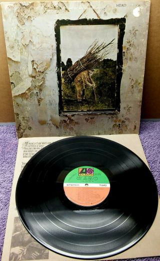 Vintage Vinyl Record Led Zeppelin 4 Shrinkwrap Played Once Iv Stairway To Heaven