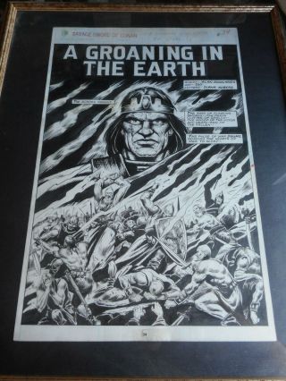 Cover For The History " A Groaning In The Earth " From Savage Sword Of Conan.  1990