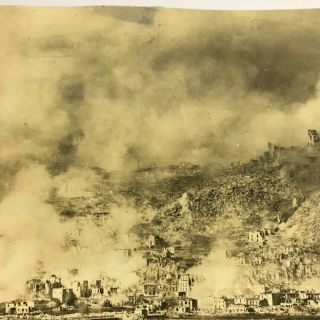 WWII Photograph of March 15 1944 Bombing of Cassino Italy Marked Secret 3