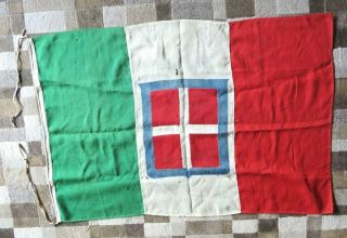 Vintage Wwii Italian Navy Flag Banner Decal Regia Marina Italy