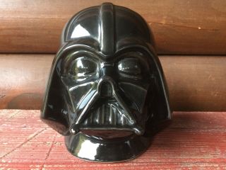 Vintage 1977 Ceramic Darth Vader Coin Bank Star Wars 20th Century Fox W/ Plug