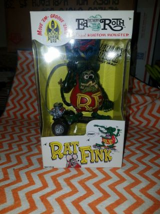 1999 Rat Fink Ed " Big Daddy " Roth Skateboard Figure Kustom Monster