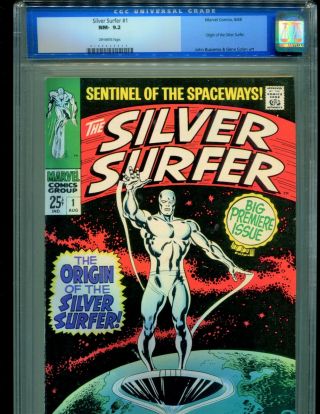 Silver Surfer 1 Cgc 9.  2 Ow Pages Old Slab 1st Issue Smoking Hot $4795 1968