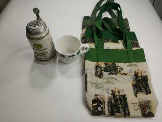 John Deere Stein And Jumbo Coffee Mug And Homemade Carrying Tote Bags