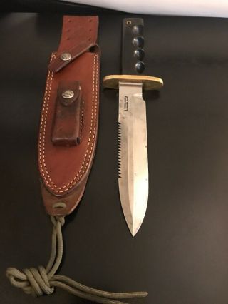 Randall Made Knife 16 - 7 - 1/2” Sp1 Saw Teeth - Sheath - Vintage 1980’s