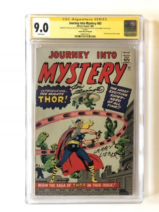 Journey Into Mystery 83 Cgc 9.  0 Signed 3x’s Stan Lee,  2 More 1st App Thor Grr