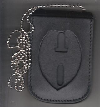 Blackinton B - 1125 Badge Recessed Cut - Out & Id Card Neck Holder With Chain