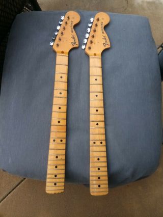 Vintage Fender Mustang Guitar Neck,  Early 1970s W/tuners Two