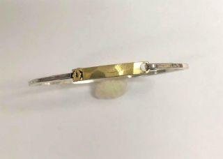 Vintage CARTIER Hinged Bangle Bracelet 925 Silver/18K Yellow Gold 3