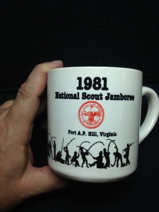 Rare 1981 Boy Scouts Of America Bsa National Jamboree Zebco Fishing Coffee Mug