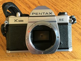 Pentax K1000 Se Camera Body And Strap Vintage 35mm Asahi