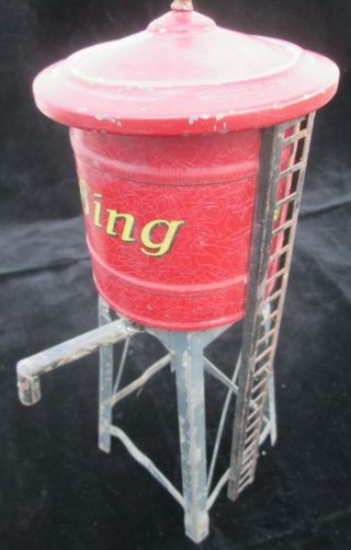 Antique Germany Bing Water Tank Deposit Tin Litho Toy With Ladder