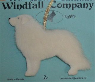 All White Great Pyrenees Dog Soft Plush Christmas Ornament 2 By Wc