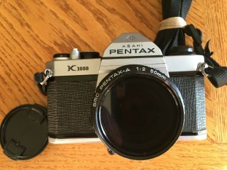 Vintage Asahi Pentax K1000 Film Camera Smc Pentax - A 1:2 50mm Lens