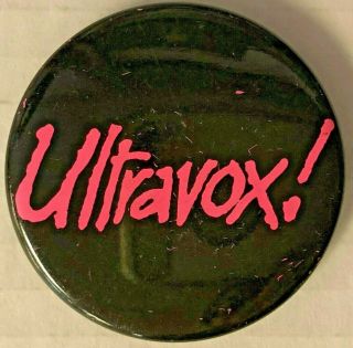 Ultravox Promo Button Pin Vintage 1970s Midge Ure Wave Badge