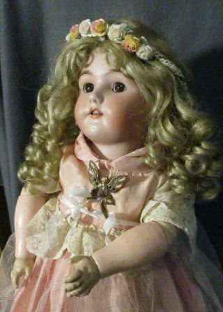 Antique Doll 25 " Simon Halbig/heinrich Handwerck Germany Bjcb -