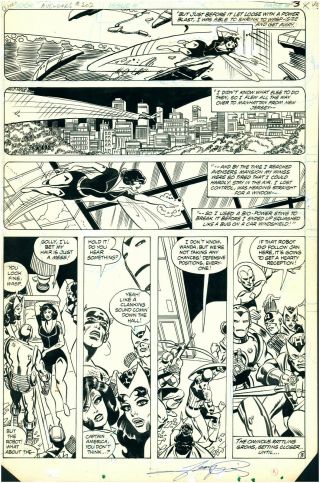 George Perez Art Avengers 202 Page 3 Pencil And India Ink