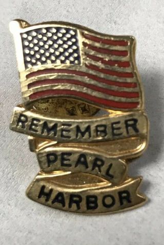 Vintage Wwii " Remember Pearl Harbor " Lapel Pin