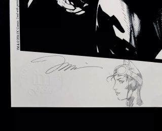 Catwoman Art Sketch By Jim Lee Limited Giclee Framed And Numbered 12/25