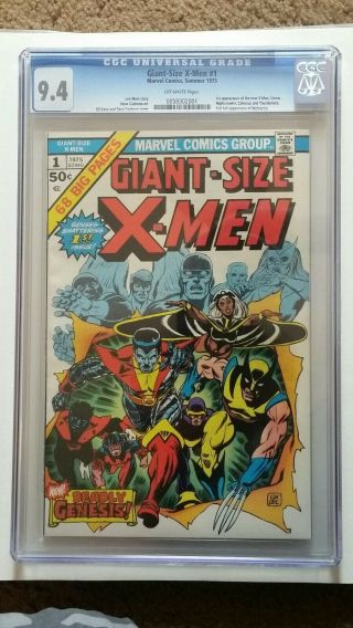 1975 Marvel Giant - Size X - Men 1 1st Storm Colossus Nightcrawler Cgc 9.  4