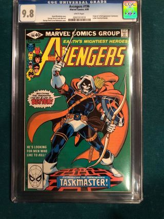 Avengers 196.  Origin & Firstfull Appearance Of Taskmaster.  Cgc 9.  8.  White Pages
