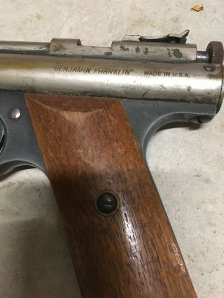 Vintage Benjamin Franklin Pellet BB Gun Pump Pumped Pistol Model 132 2