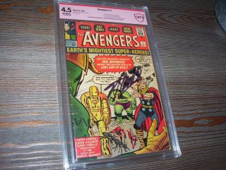 Avengers 1 Cbcs 4.  5 Signed Stan Lee X2 And Jack Kirby Verified Holly Grail Cgc