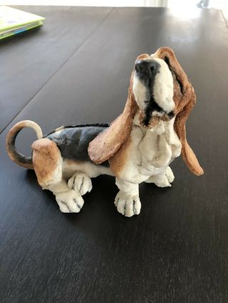 Adorable Basset Hound Dog Figurine 70009 A Breed Apart Very