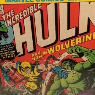 The Incredible Hulk 181 Cgc 8.  0 (nov 1974,  Marvel)