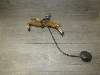 Am Handmade Metal Cowboy Riding Horse Balance Perpetual Motion Toy