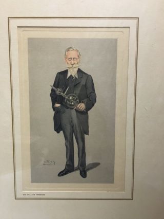 Vintage 1903 Sir William Crookes Vanity Fair Portrait Print Sir Leslie Ward Spy
