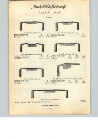1900s Paper Ad 4 Pg Wood Barrel Maker Cooper Tools Axes White 