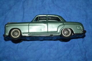 Vtg Tin Mercedes Benz 2/9 Friction 8 " Car Green Japan 1960 