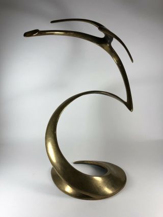 Bob Bennett Bronze Sculpture Soaring Vintage Mid Century Modern Abstract