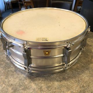 Vintage Ludwig Prototype Acrolite Snare Drum 5 " X 14 " Keystone Badge Pre - Serial