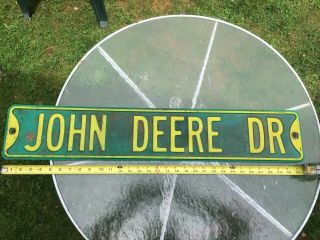 John Deere Drive Dr Road Street Sign Green Jd 32 " X 6 " Novelty Metal Tractor